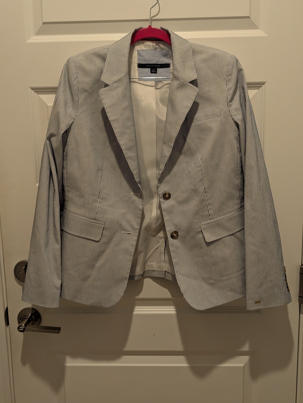 Women's Pinstripe Two-Button Blazer
